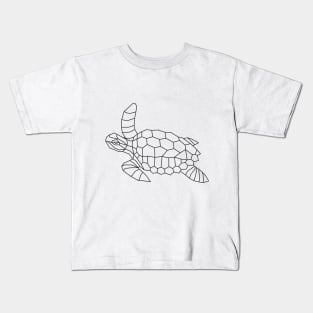 Low Poly Sea Turtle Kids T-Shirt